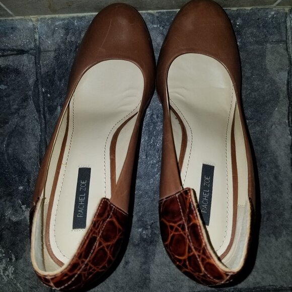 Real Leather Dark Brown Pump - Picture 5 of 10